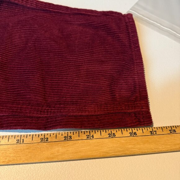 Empyre Women 30 Corduroy Pant Maroon Red Tapered Leg Stretch Waist Relaxed Fit - Picture 8 of 9